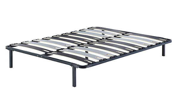 Cadre Sommier Metal 29 cm - Compatible Matelas Standard - 9 Larges Lattes de 12,5 cm - Epaisseur 1,2 mm - Solide et Confortable -