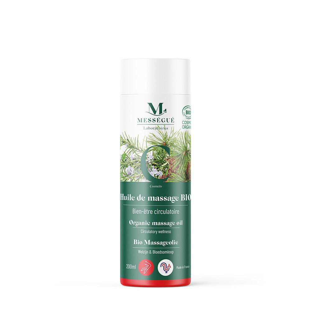 Huile massage bio Mességué bien-être circulatoire 200ml