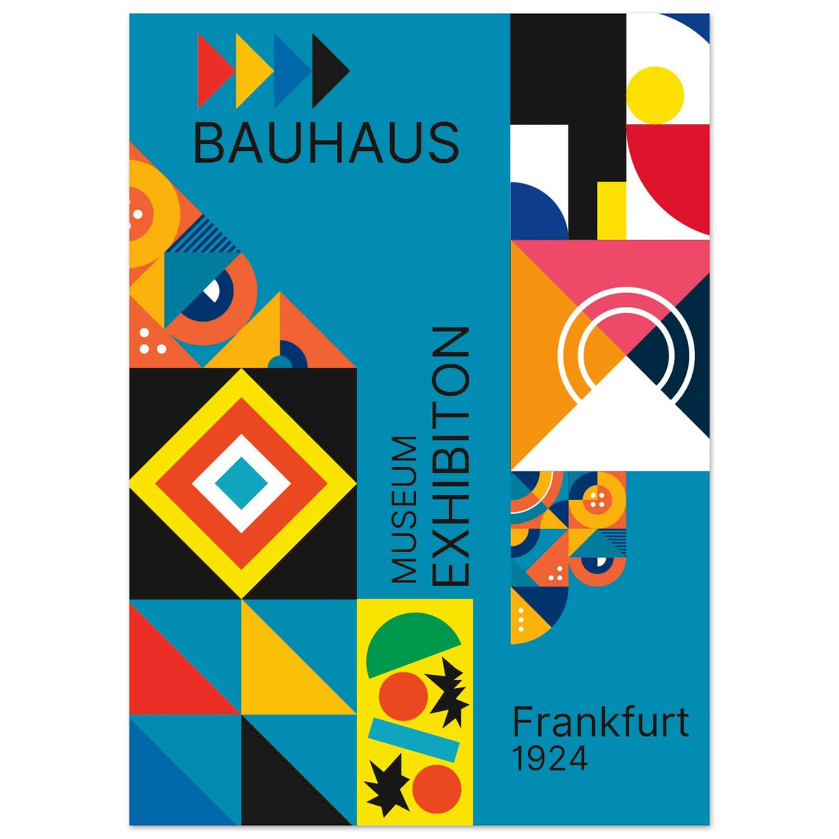 Artfulprints Poster Bauhaus - Museum exhibition frankfurt  - 50x70 cm - Meerkleurig