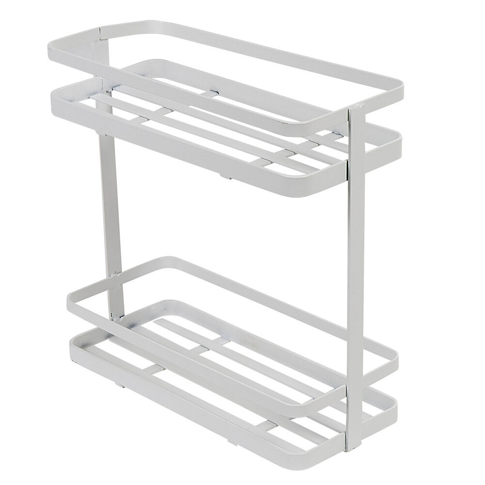 étagère de cuisine design filaire métal blanc à poser