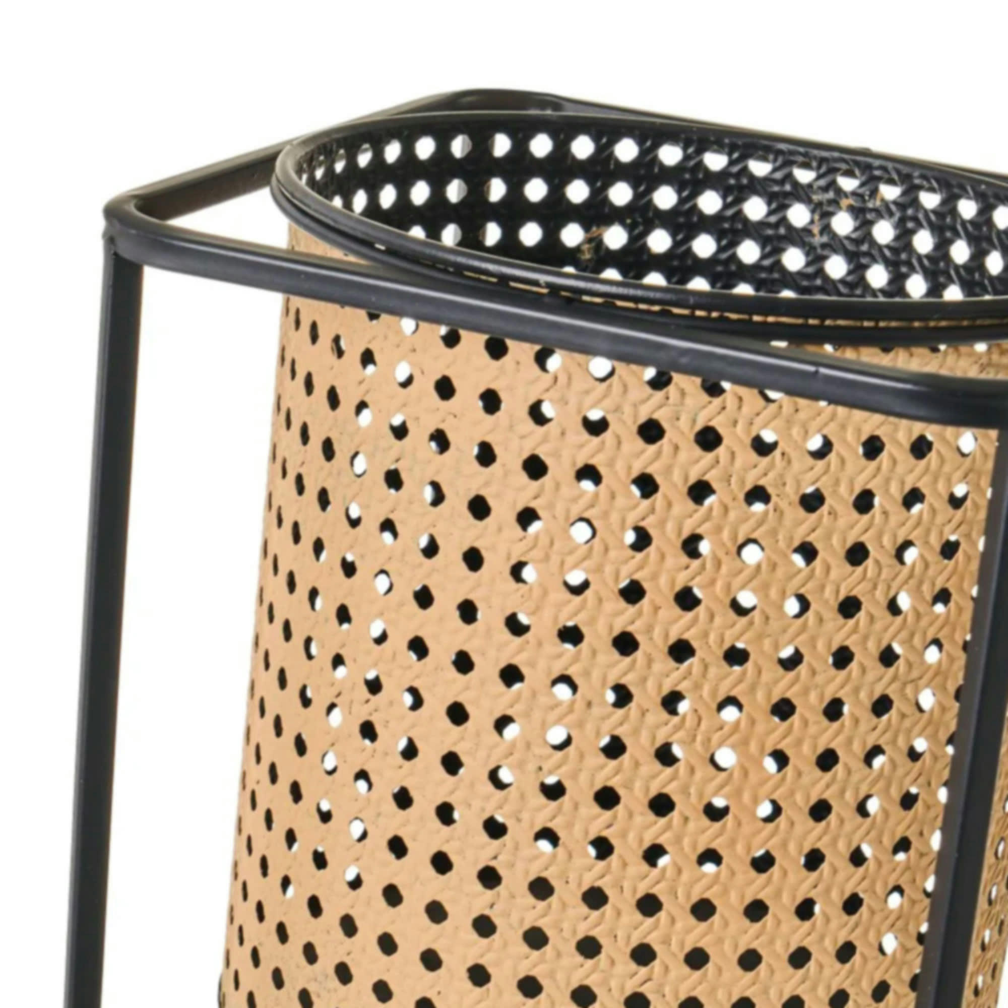 - Set de 2 supports pots plante en métal façon cannage