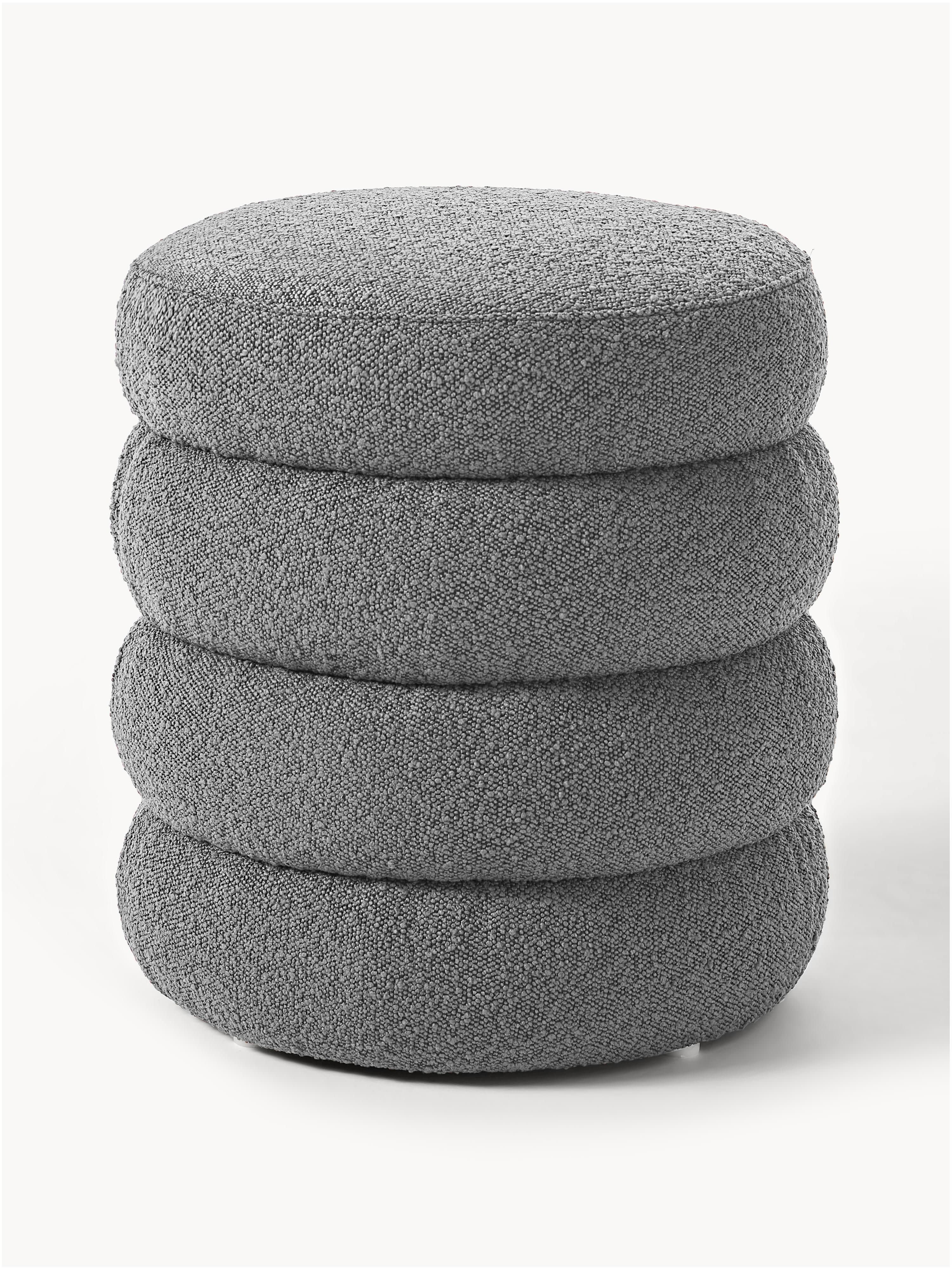 Bouclé-Polsterhocker Alto