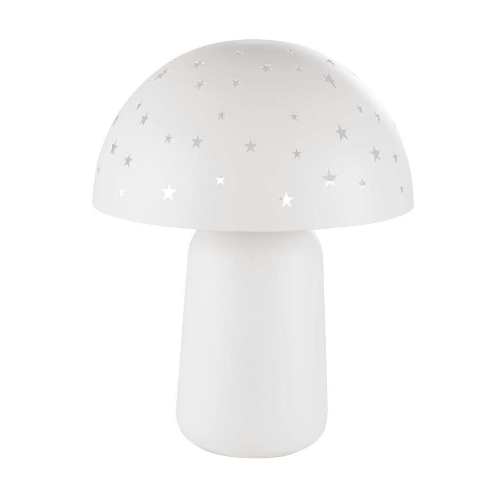 OIA - Lampe à poser en métal écru avec étoiles ajourées