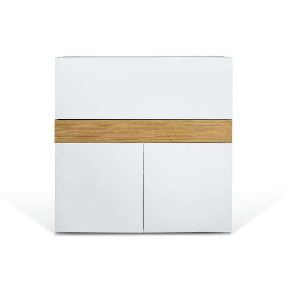 FOCUS - Bureau effet bois blanc et chêne naturel