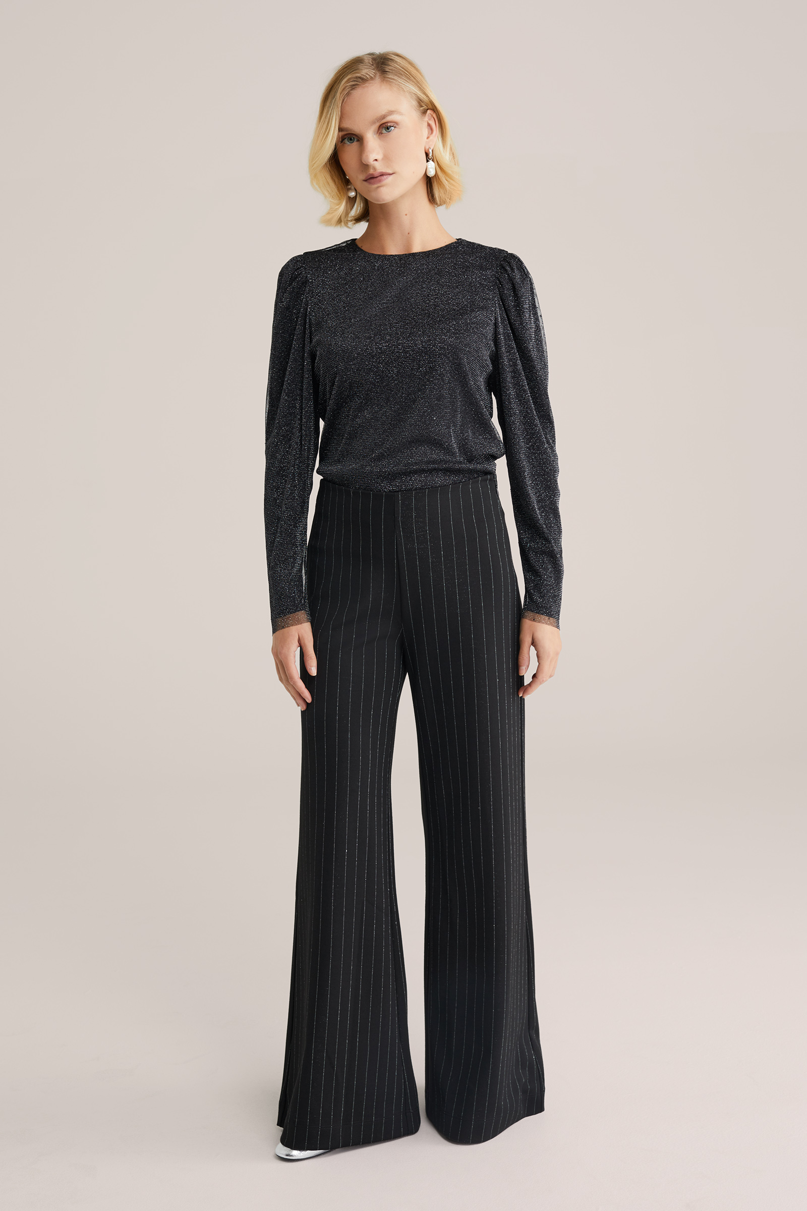 Dames T-shirt met glittergaren