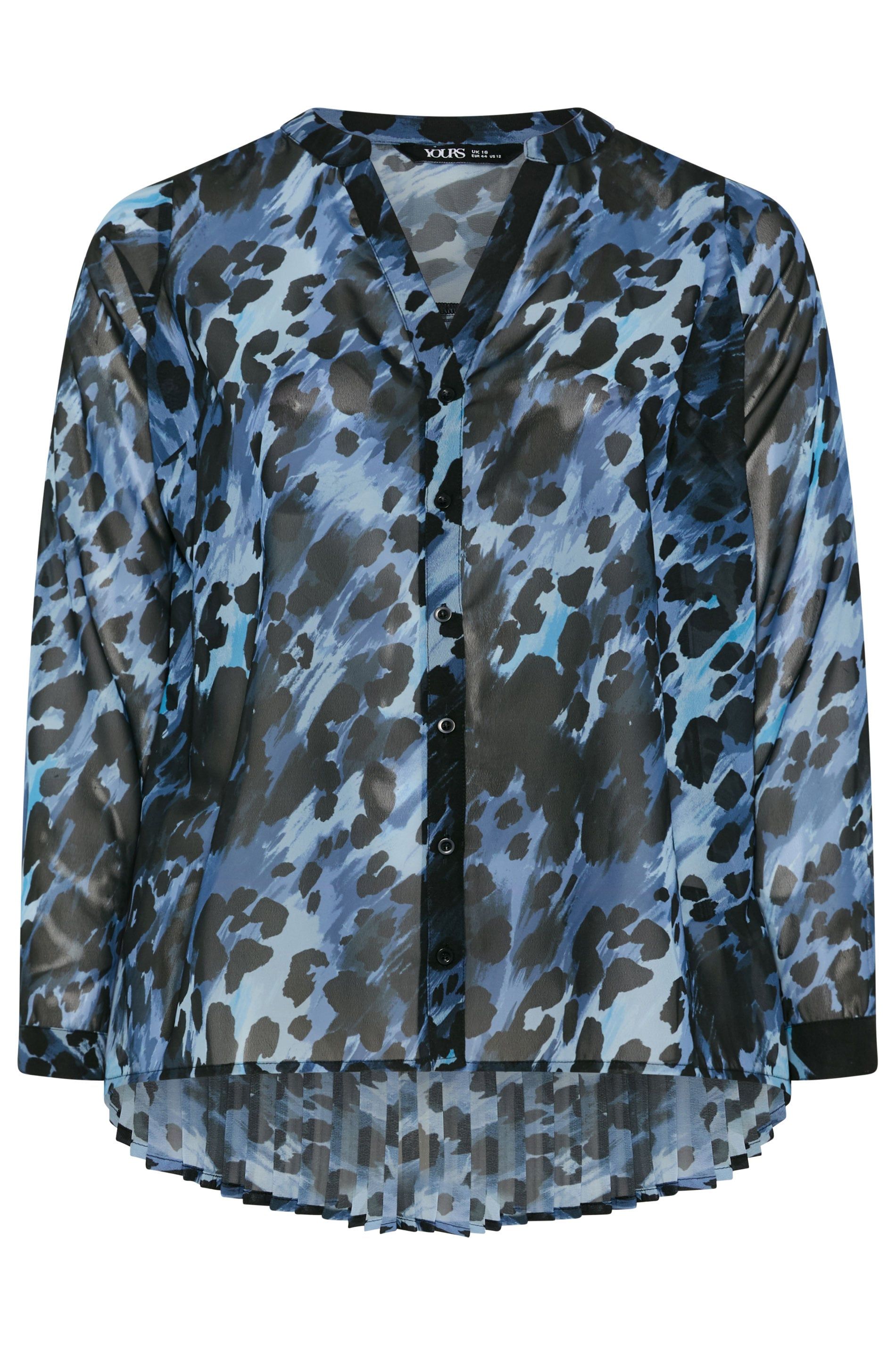Yours Animal Pleated Back Blouse