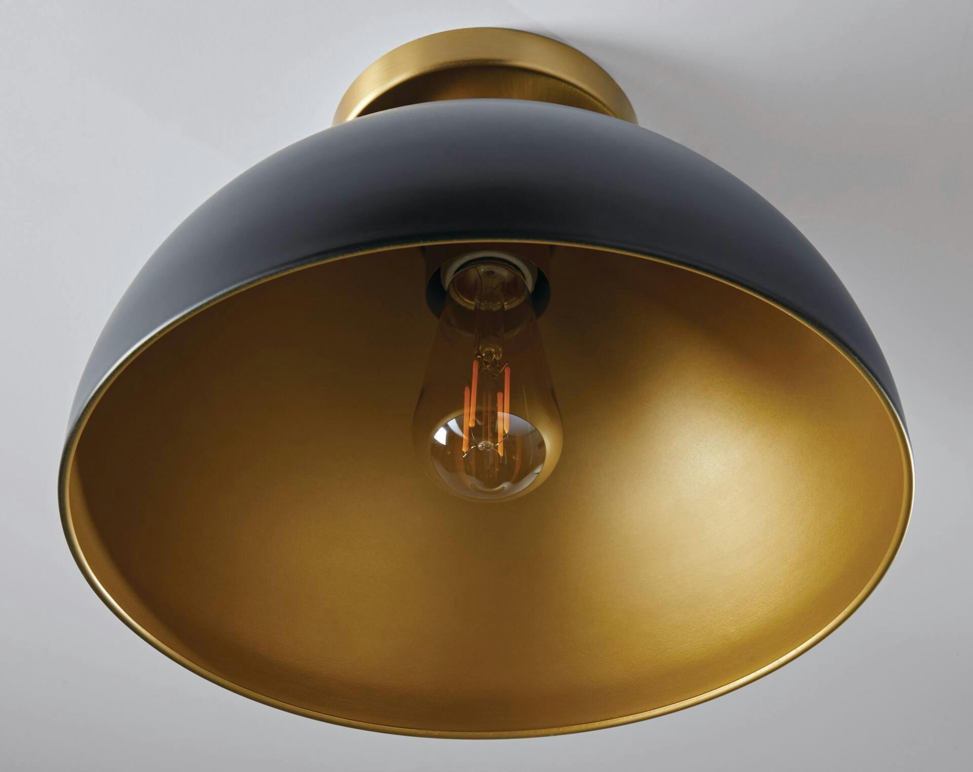 CANVAS Immel 1-Light Semi-Flush Mount Ceiling Light, Black