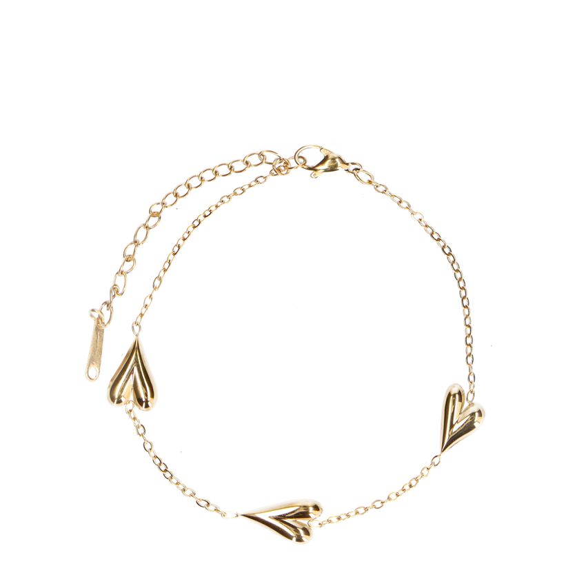Manfield Gouden armband met hartjes