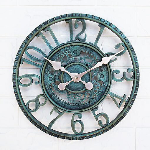 Horloge Murale d'extérieur, 30cm étanche Horloge de Jardin, horloges de décor rétro pour la Maison la Cuisine Le Salon
