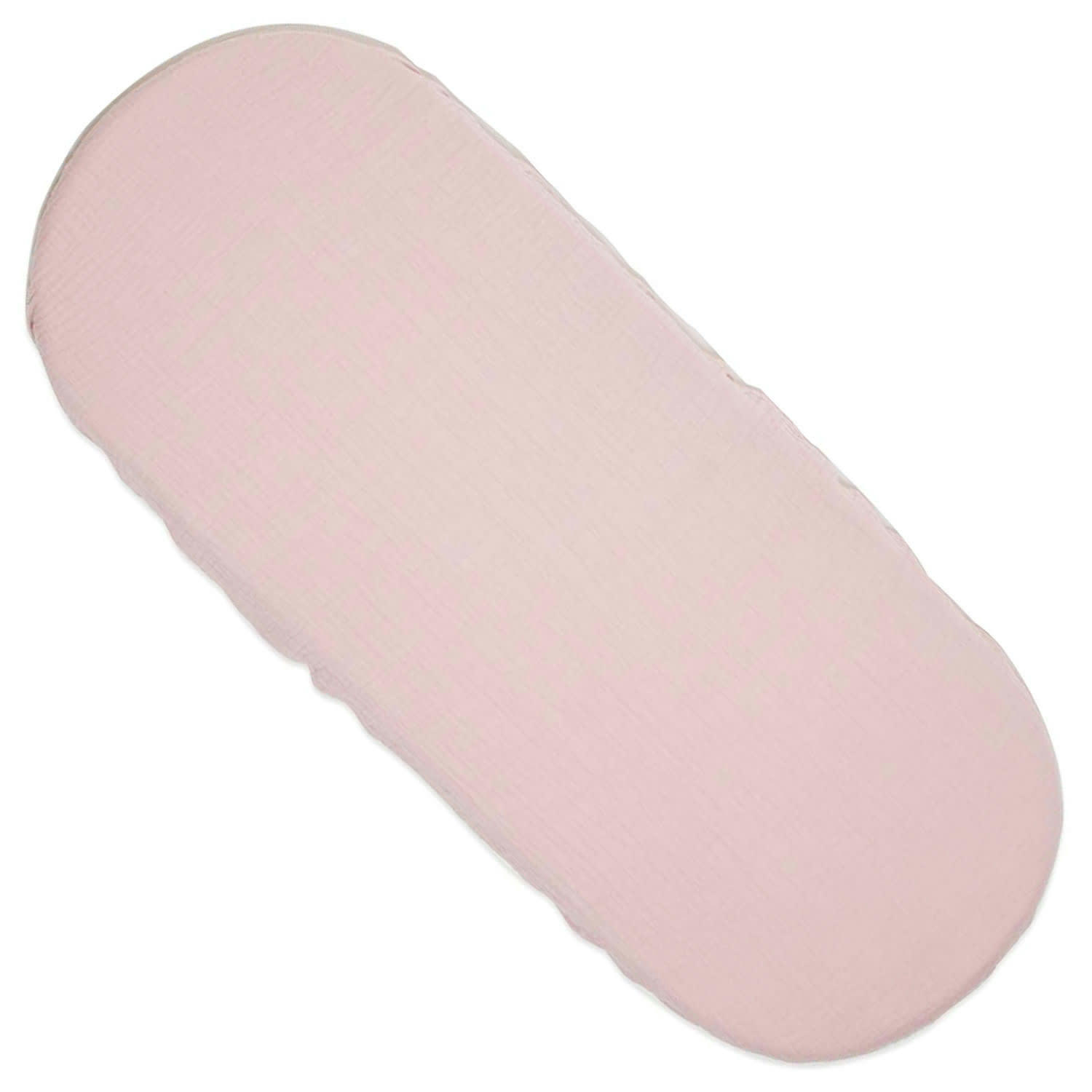 JEANNE - Drap housse couffin ovale en gaze de coton  72 x 32cm