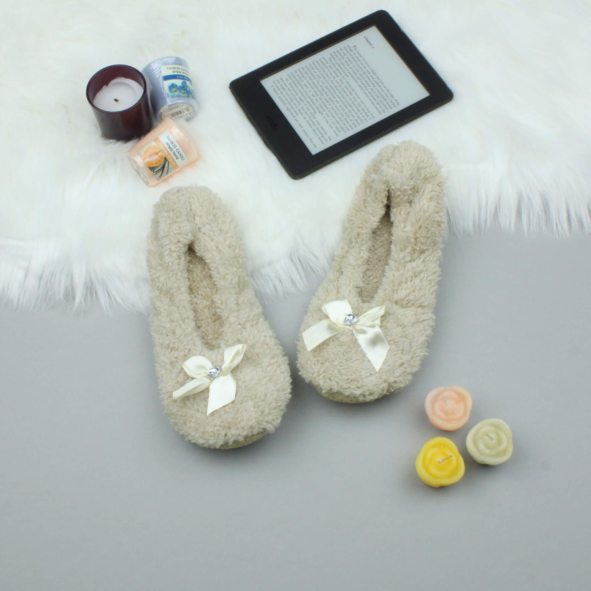 AJVANI Grip Sole Footsie Sock Slippers