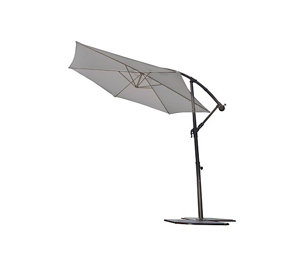 Parasol - Super King - 3 m - Gris anthracite - Mât déporté - Manuel
