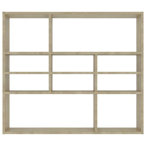 NNEVL Wall Shelf Sonoma Oak 90x16x78 cm Chipboard