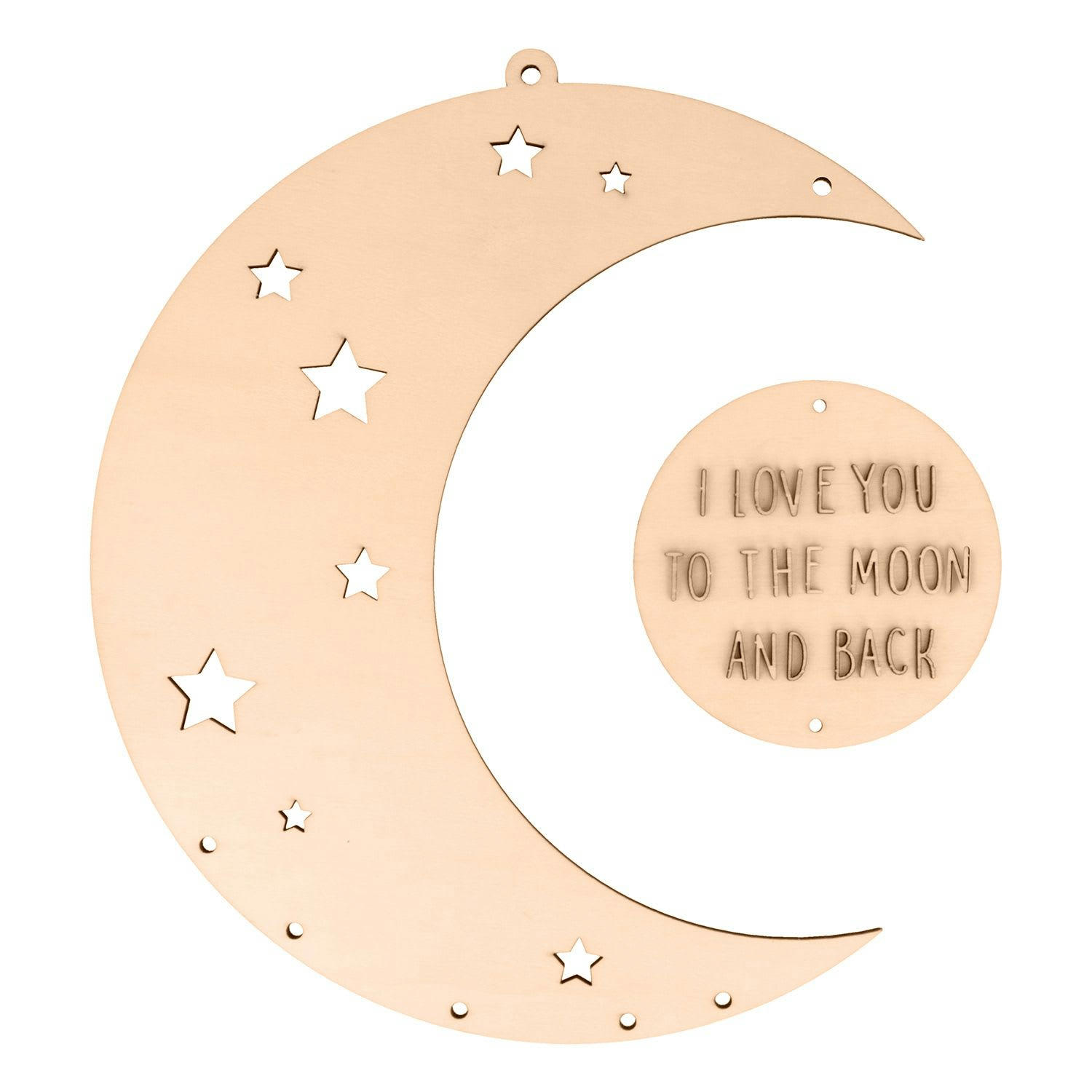 - Mobile lune en bois à décorer