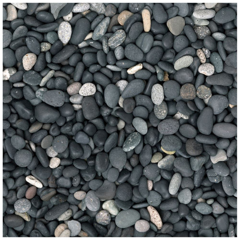 Palette 56 sacs Gravier Beach Pebbles anthracite et gris 8-16 mm 20 kg COBO GARDEN