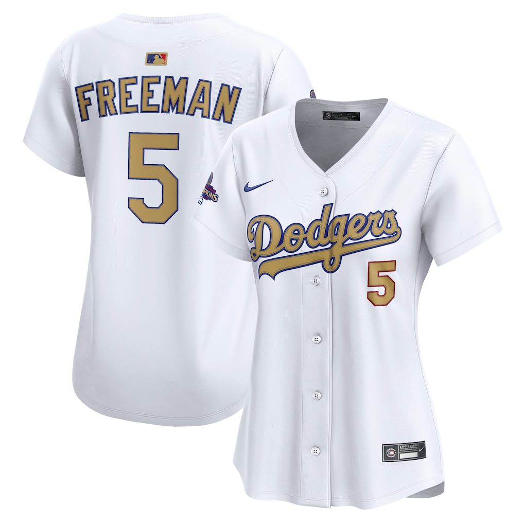 Freddie Freeman Los Angeles Dodgers Nike Women's 2025 Gold Collection Limited Jersey - White