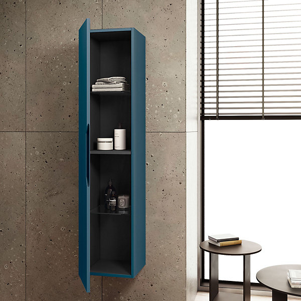 Colonne SOLMIRA bleu en Mdf et PET