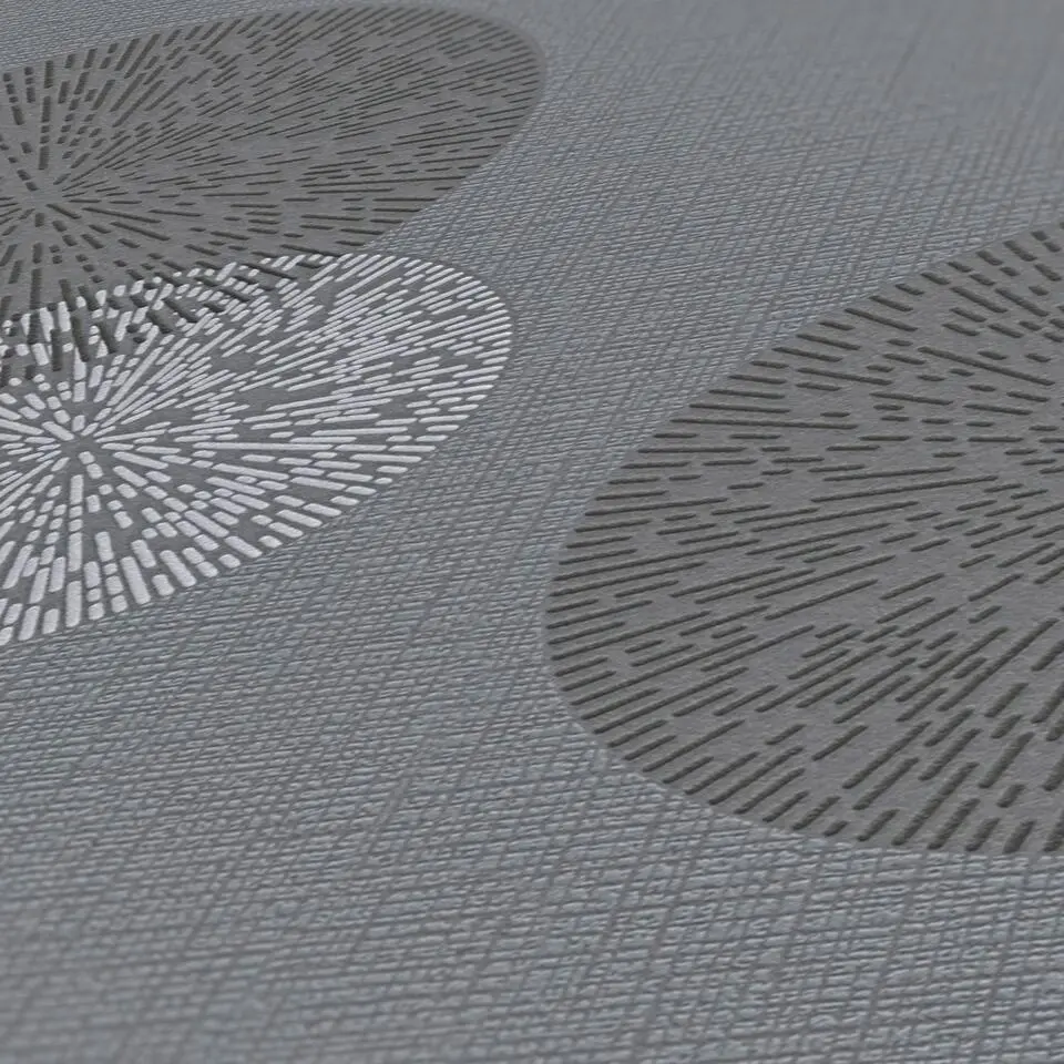 A.S. Cr&eacute;ation behang grafische cirkels grijs en antraciet grijs