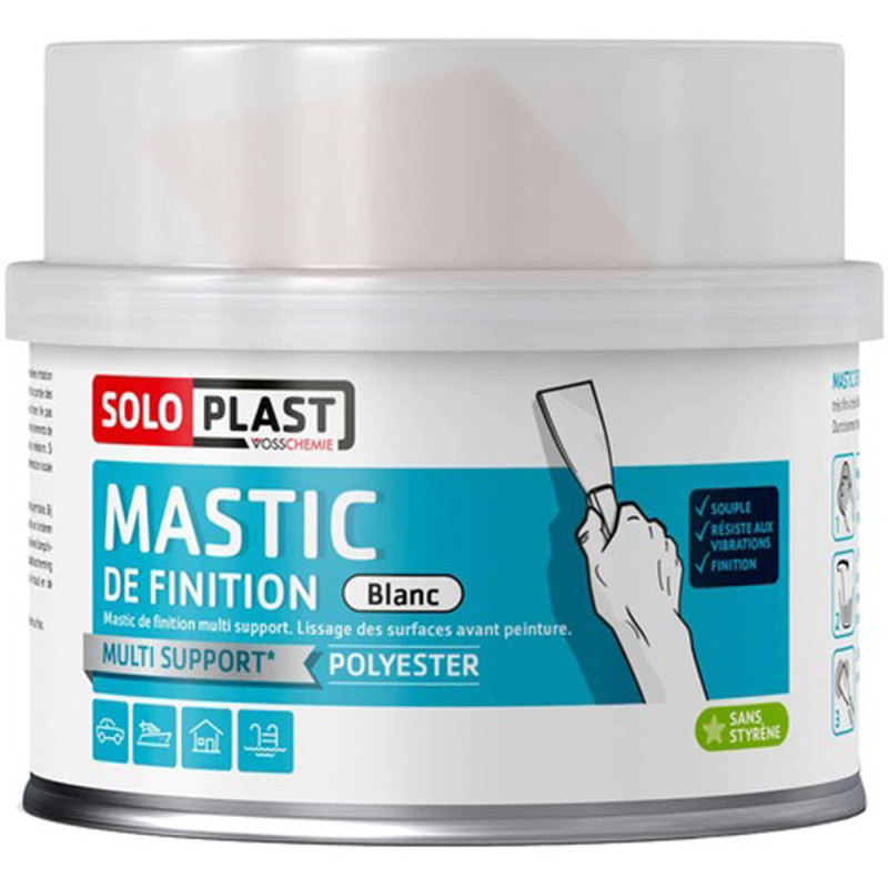 Mastic de finition blanc avec durcisseur 0,87 kg SOLOPLAST