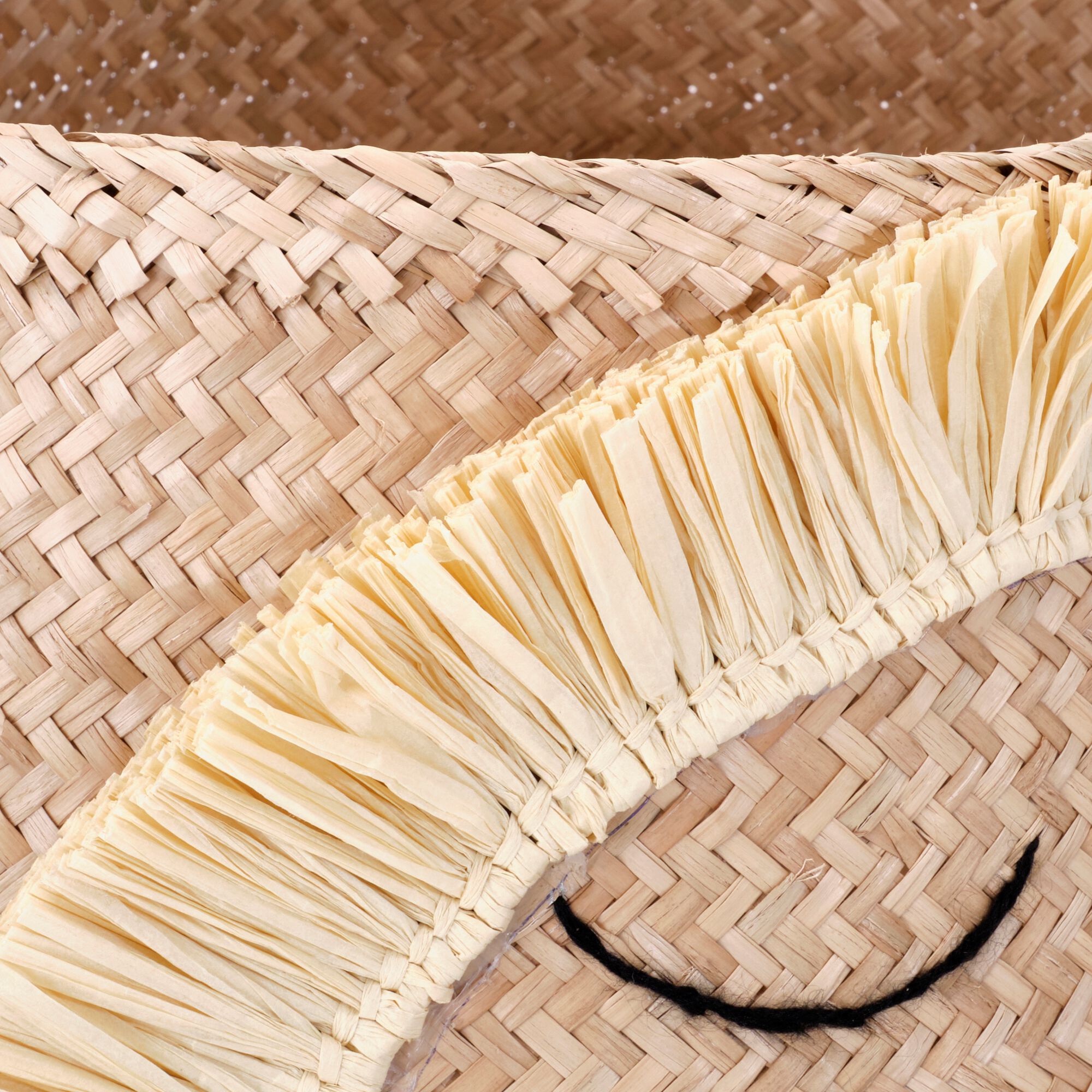 SIMBA - Panier de rangement lion en jonc de mer D40cm - naturel