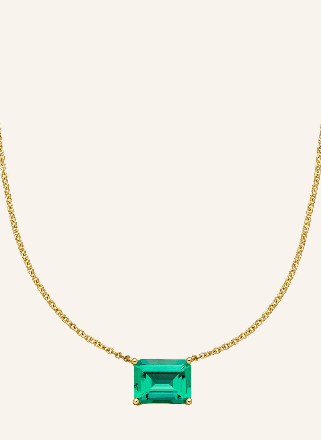 VEYNOU Halskette EDEN aus 14 Karat Gelbgold und 1,0ct. Smaragd