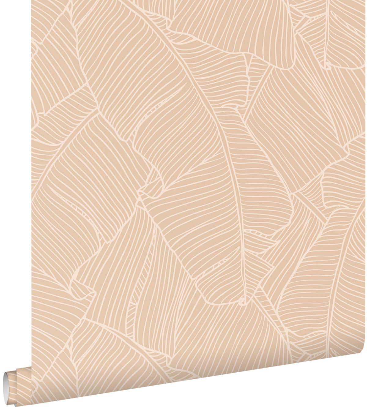 ESTAhome behang bladeren zand beige - 50 x 900 cm - 130932