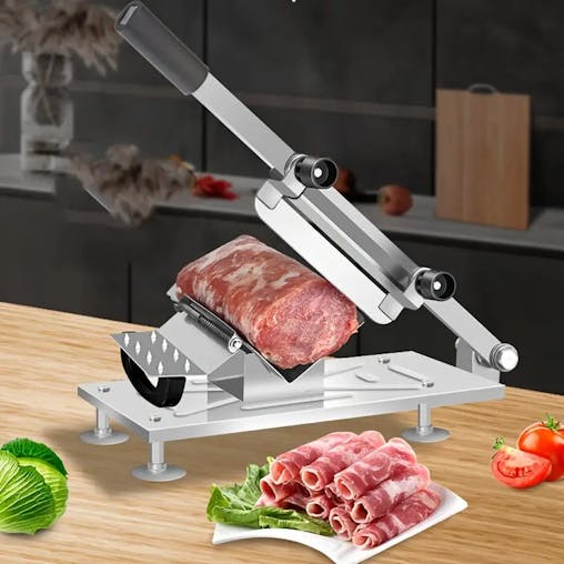 NNETM Precision Kitchen Cutting Tool - Adjustable Thickness Meat, Fruit, and Vegetable Slicer
