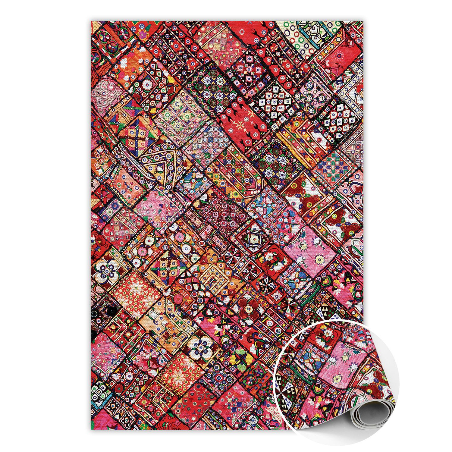 Wewnętrzny dywan winylowy Patchwork mozaika 100 x 150 cm