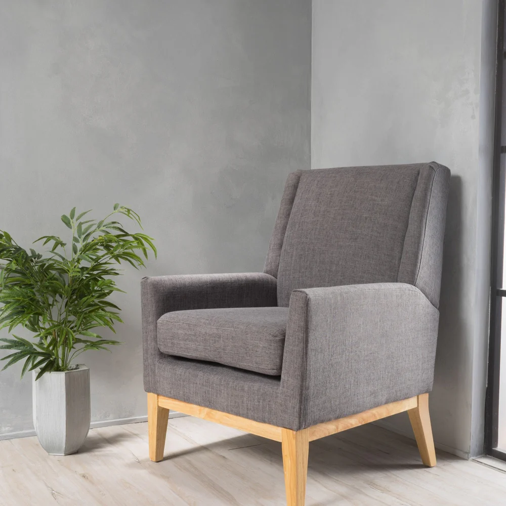 Aurla Mid-century Upholstered Accent Chair by Christopher Knight Home - 27.50 L x 28.50 W x 36.50 H