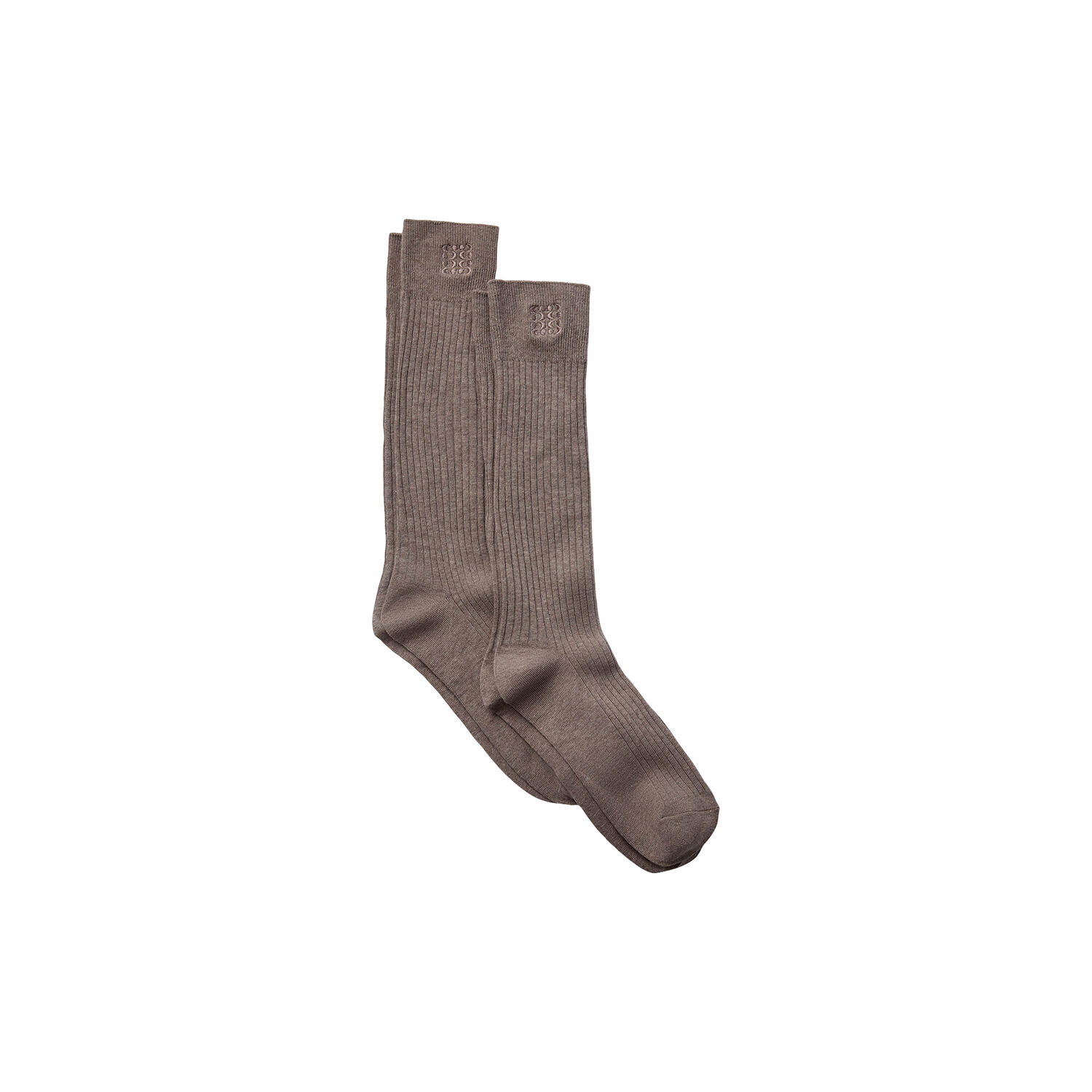 BEATHASW KNEE SOCK x 2, camel melange