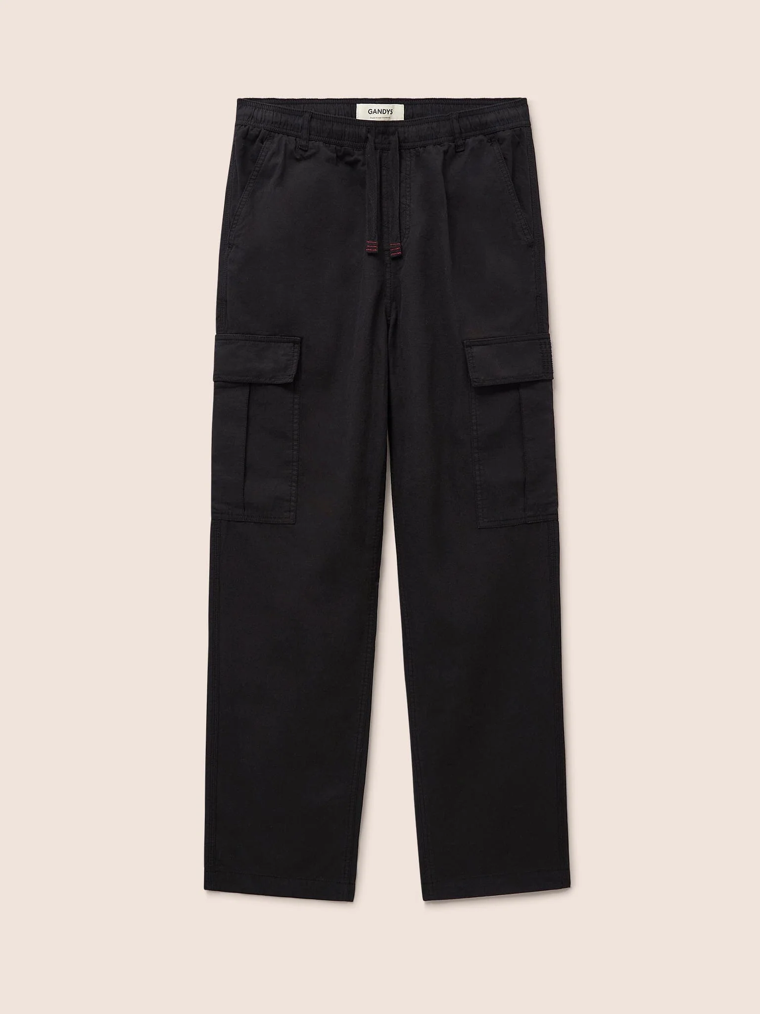 Black Nagpur Cargo Pocket Trousers