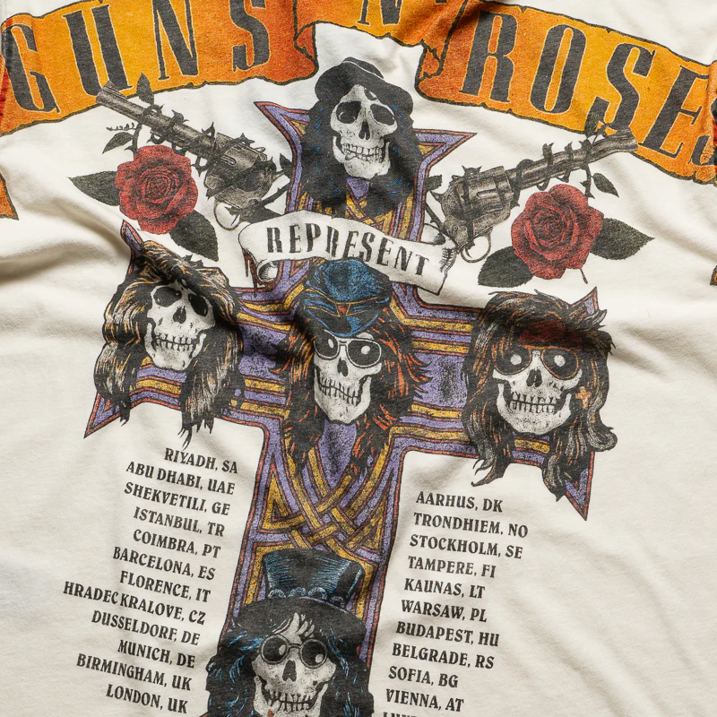Guns N' Roses x Represent Tour Tee - Flat White