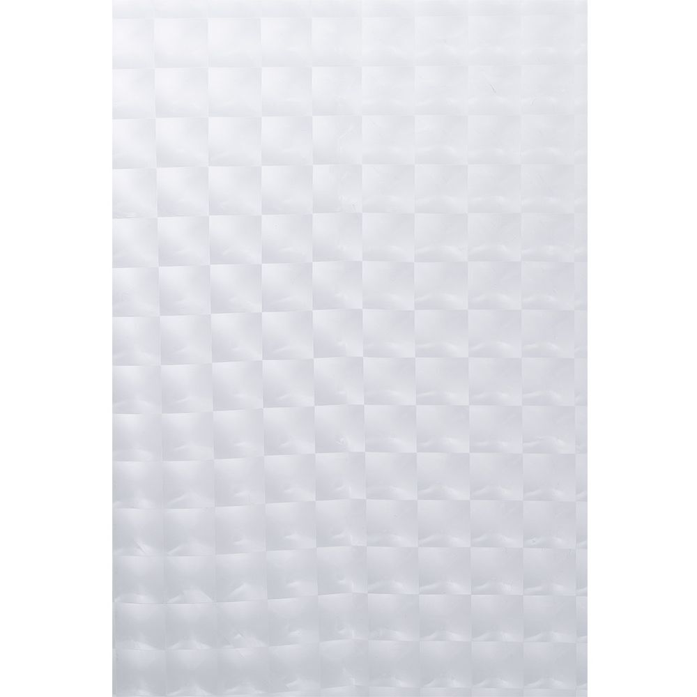 Rideau de douche motif carré blanc opaque 180xH200cm