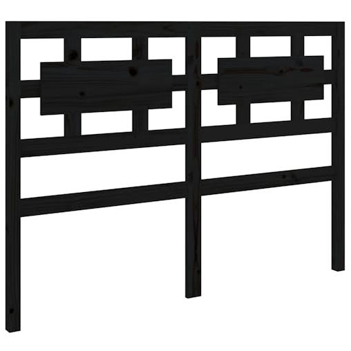 NNEVL Bed Headboard Black 140.5x4x100 cm Solid Wood Pine