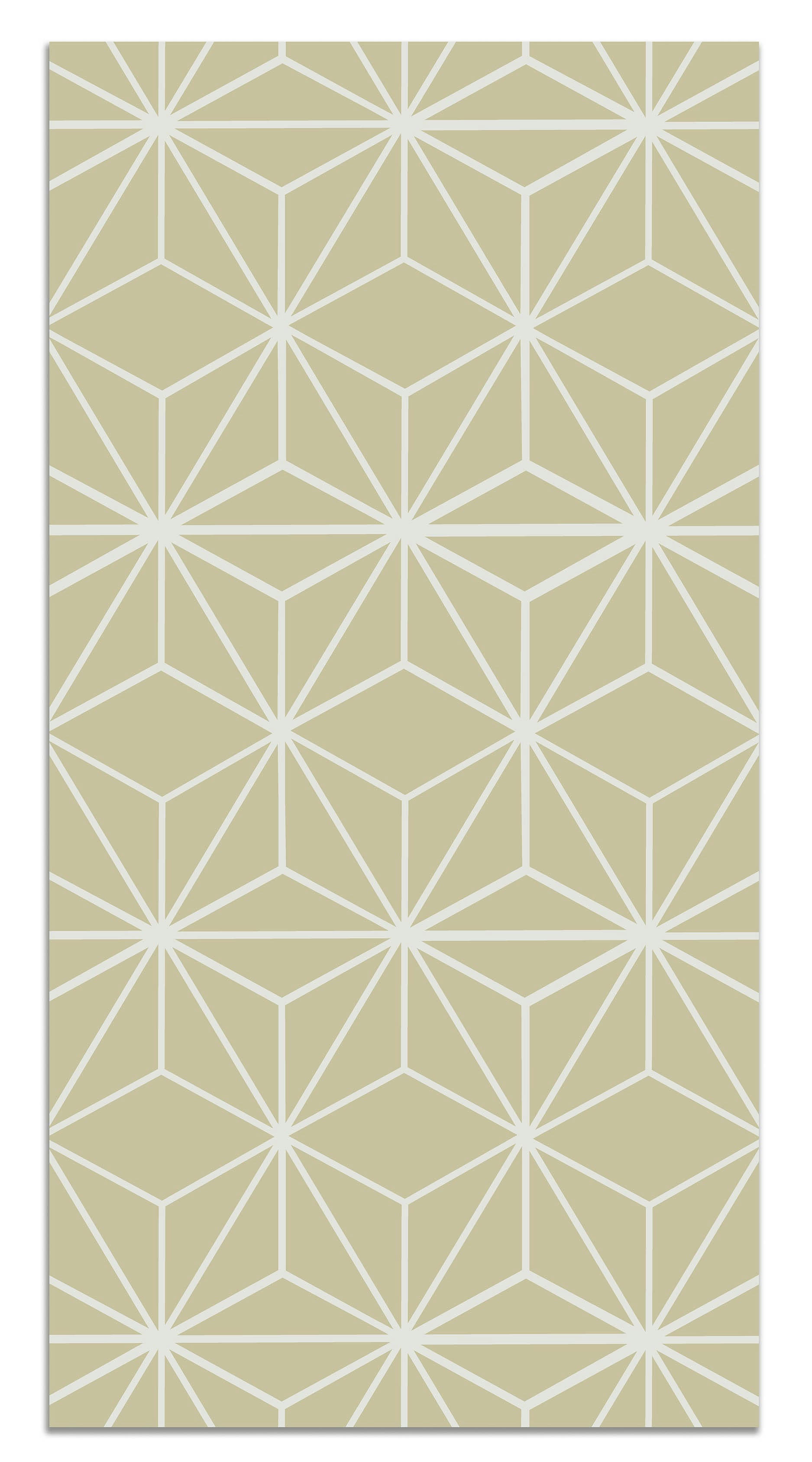 - Tapis vinyle lignes d'étoiles vert pastel 120x160cm