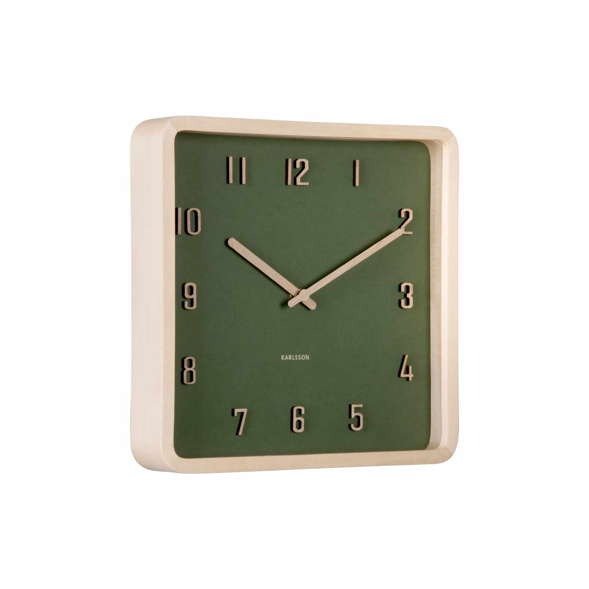 Karlsson wandklok Nervadura - groen - 5.3x26x26cm