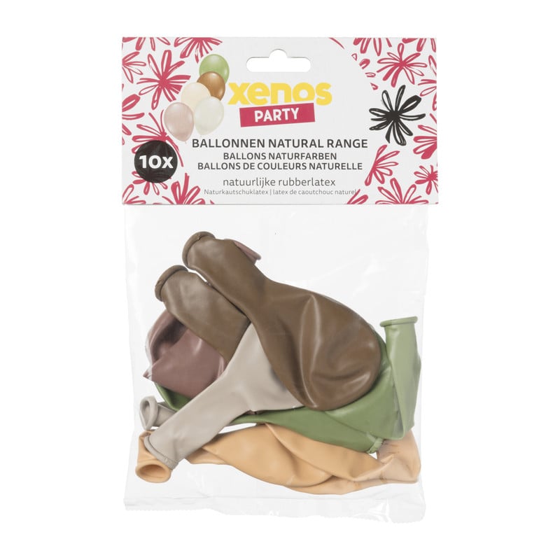 Ballonnen- mix naturel - set van 10