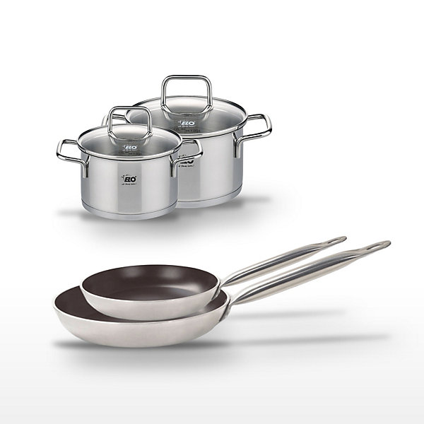 Lot Poêles 28/32 cm Elo Bistro Line et Faitouts 12/14 cm