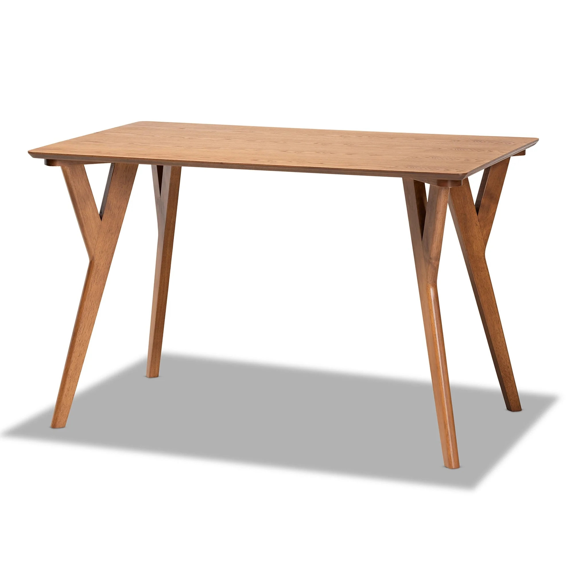 Sahar Walnut Brown Finished Wood Dining Table