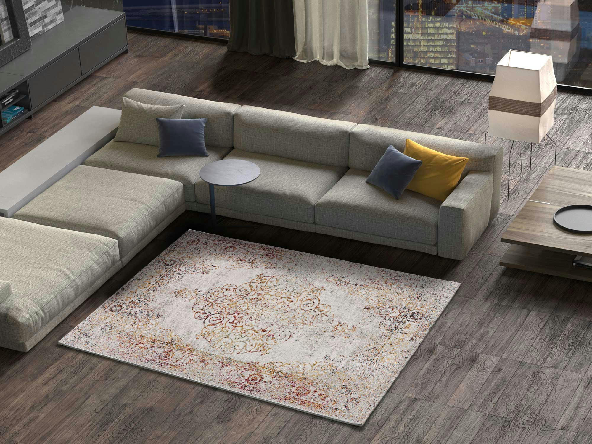 VIVA - Tapis design vintage multicolore, 160X230 cm