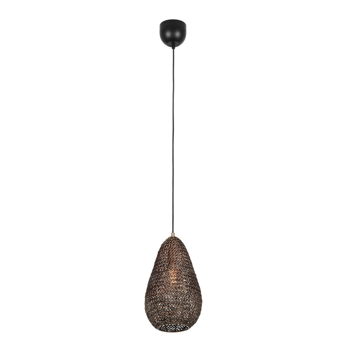 Lampa wisząca patyna-złota-czarna ZIVA 1xE27x10W wym: 150x23x23 cm Trio