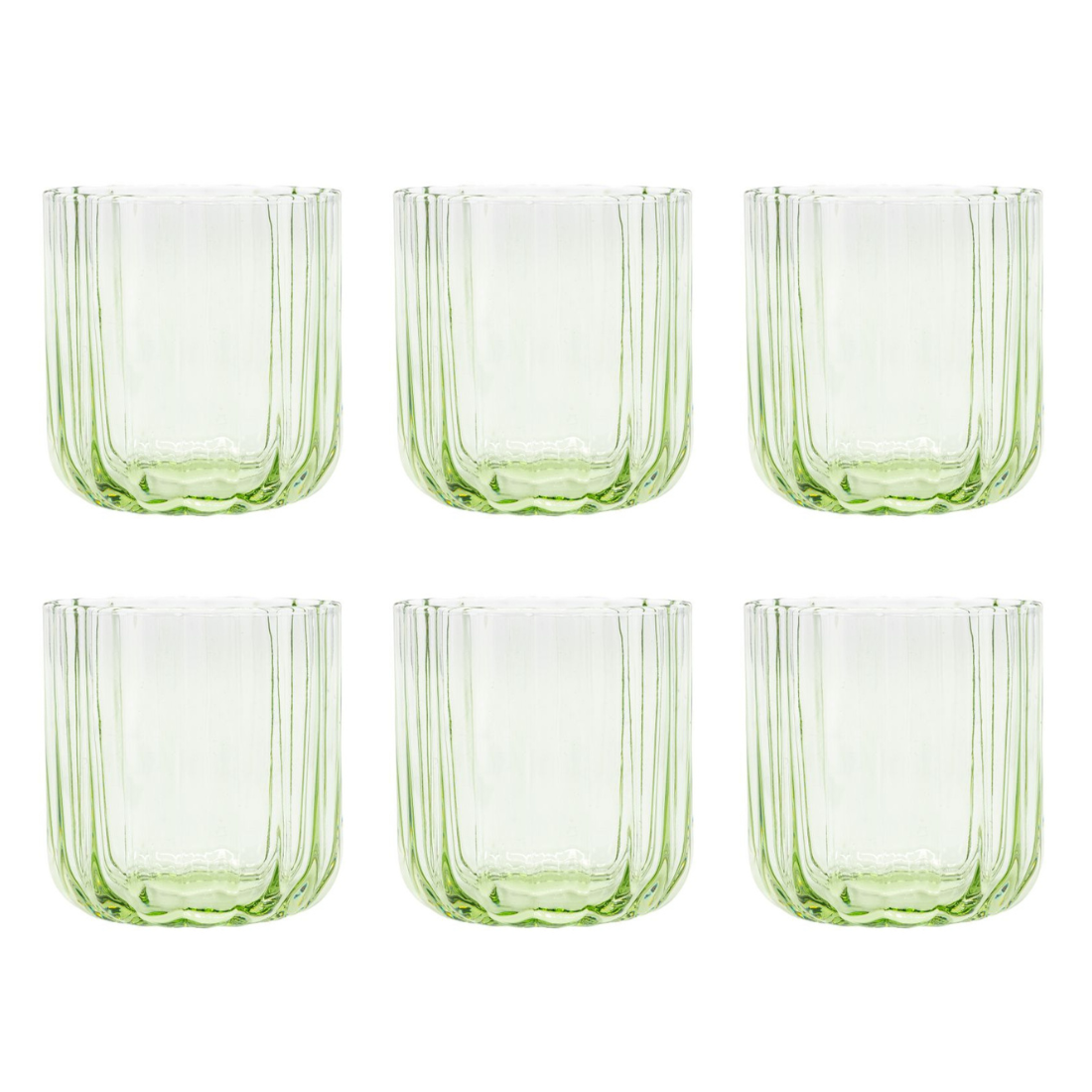 Brut Homeware tumbler Gaia - set van 6 - lime groen