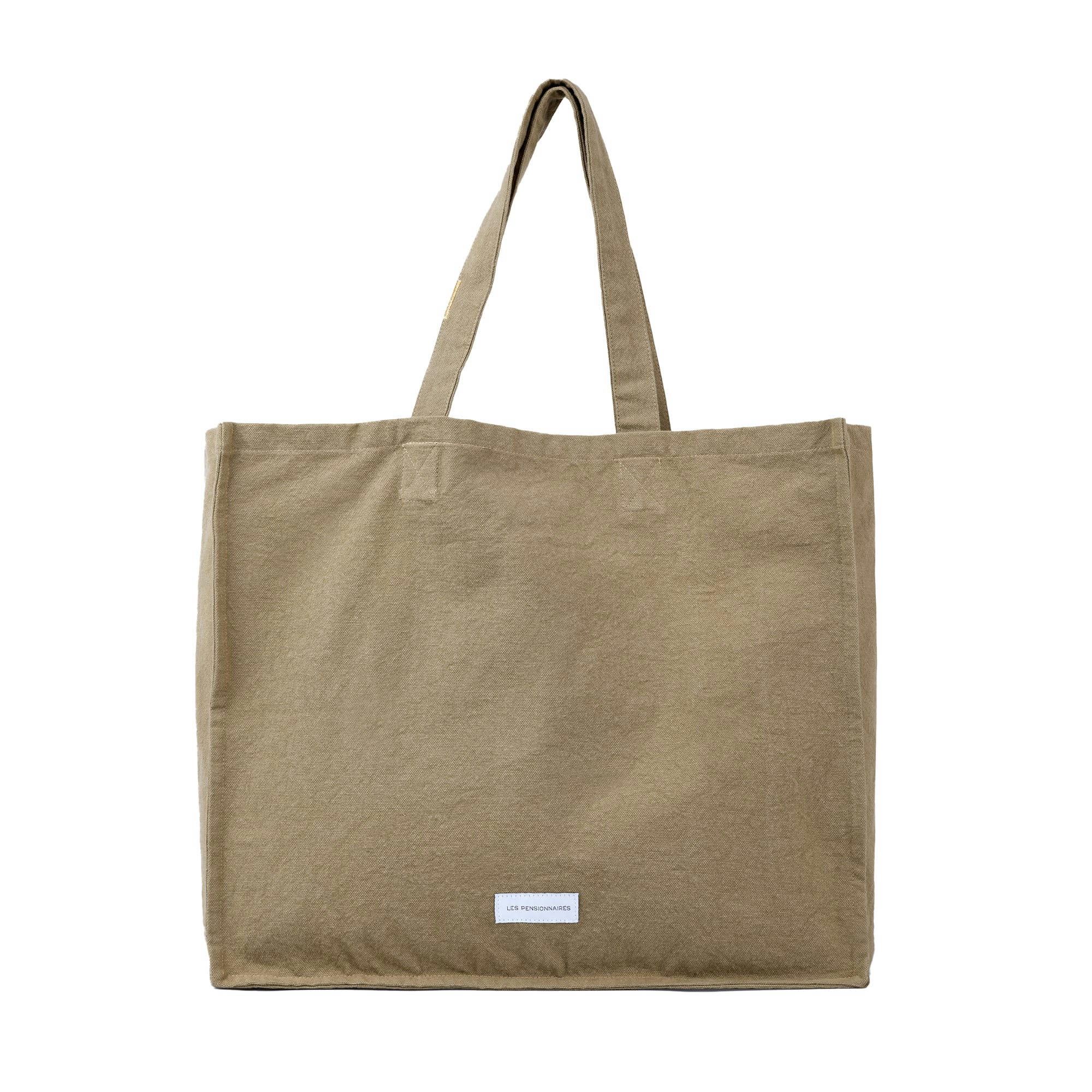 - Grand cabas en toile de coton bio vert tilleul