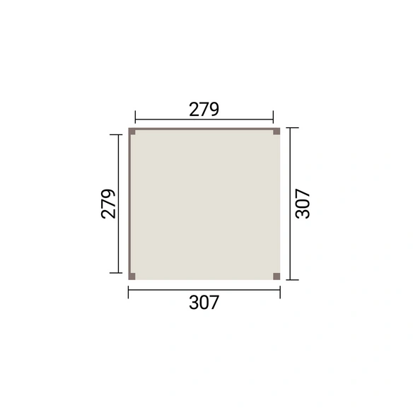Pavillon »Lumley«, Lauben-Set Gr. 1.1, 300 x 300 cm