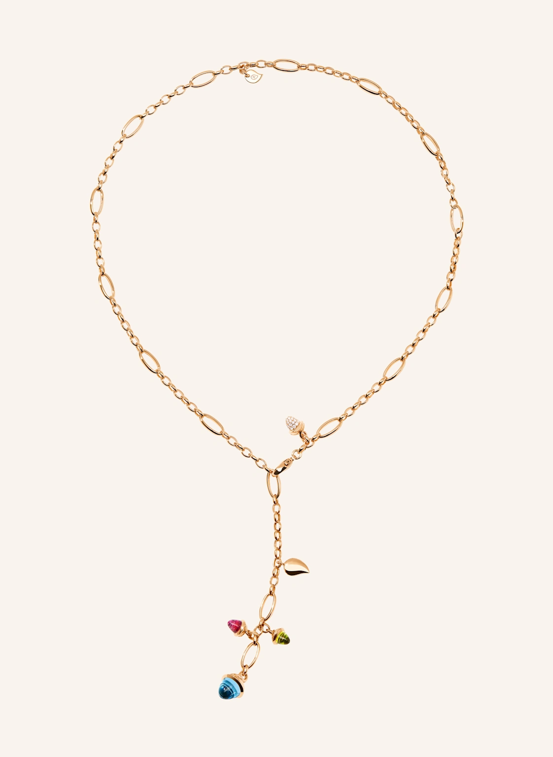 TAMARA COMOLLI Halskette NECKLACE MIKADO DELICATE 51 CM 'CANDY' WITH DIAMOND PAVÉ Candy mit Diamant Pavé