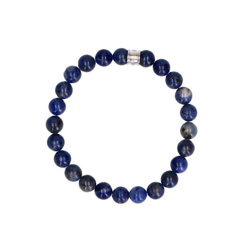 Manfield Blauwe heren kralenarmband