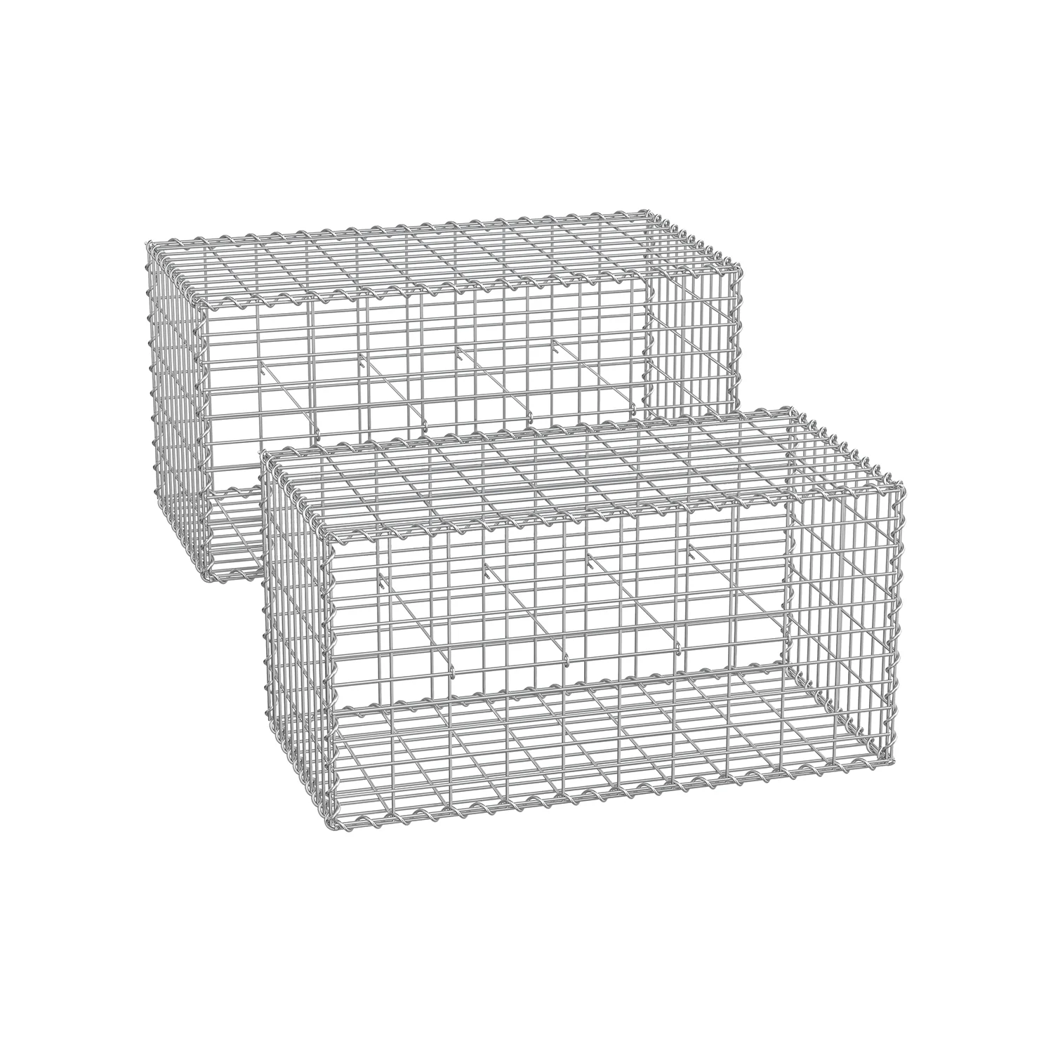 Gabions à pierres antirouille (Lot de 2)