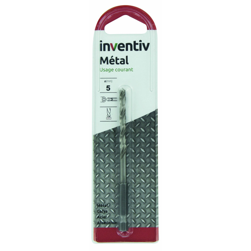 Foret hexagonal pour métal Ø 4 mm INVENTIV