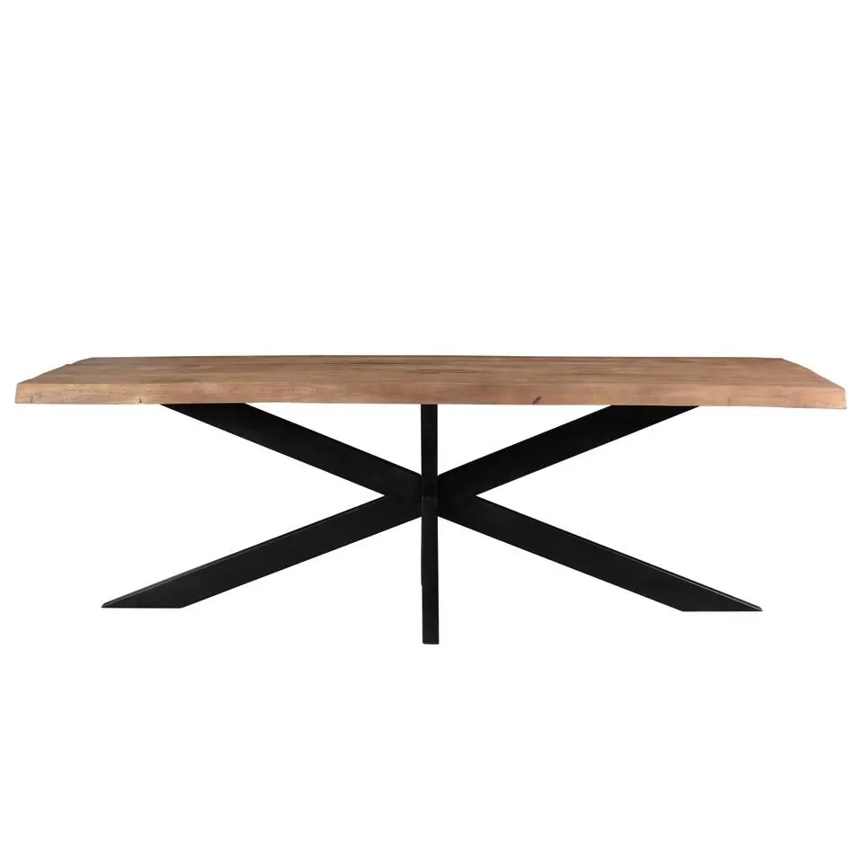 Livingfurn - Eetkamertafel Nairobi Tree Top Spider 240 cm - Mangohout - Bruin