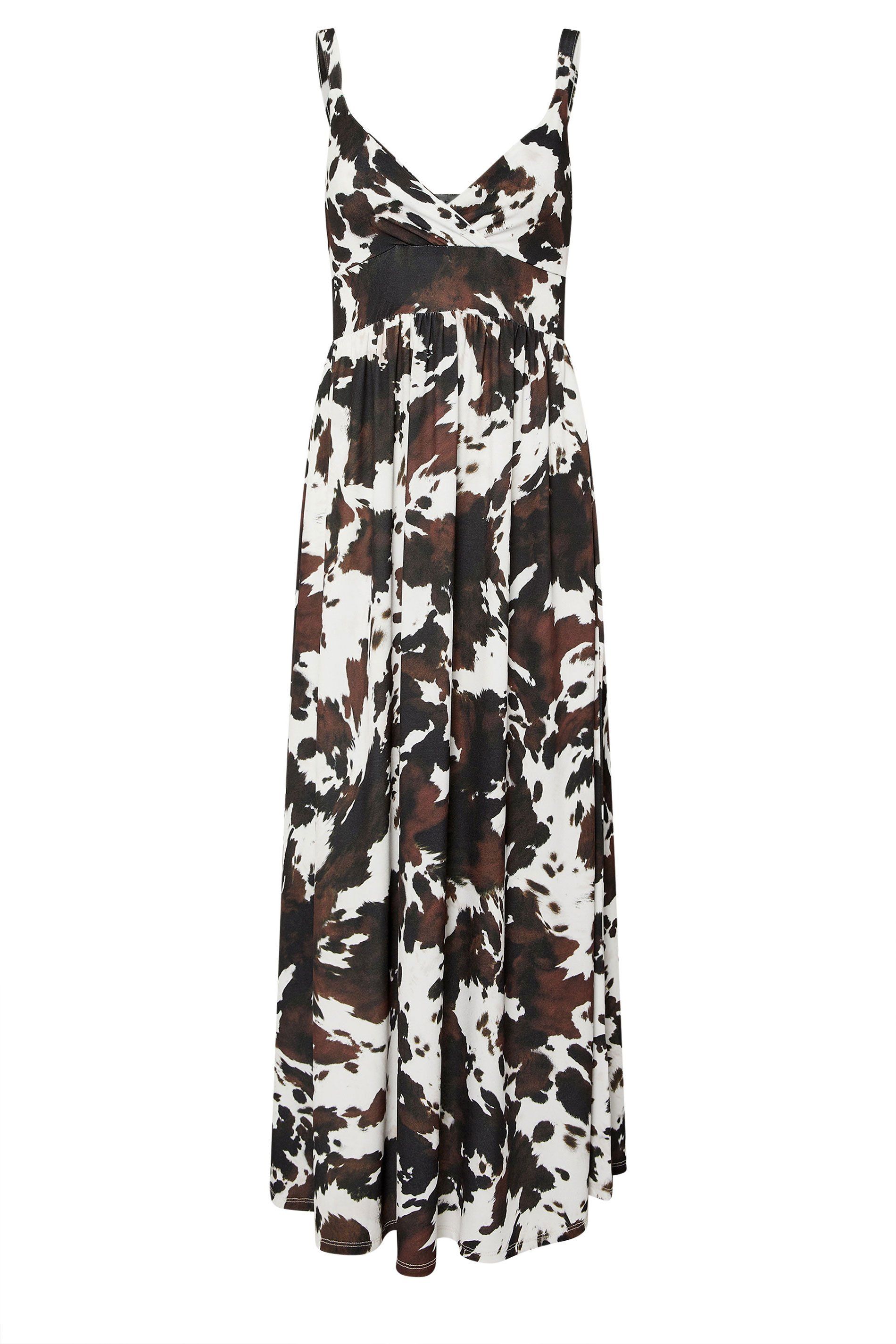 PixieGirl Petite Cow Print Maxi Dress